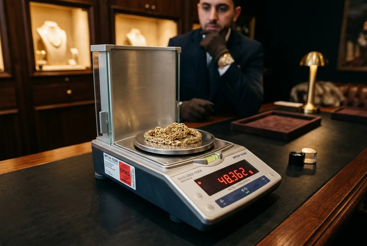 Balance Mettler Toledo de précision certifiée par l'État · Golden Cash Genève